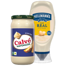Calvé mayonaise, yofresh of Hellmann’s 
Calvé mayonaise 825 ml